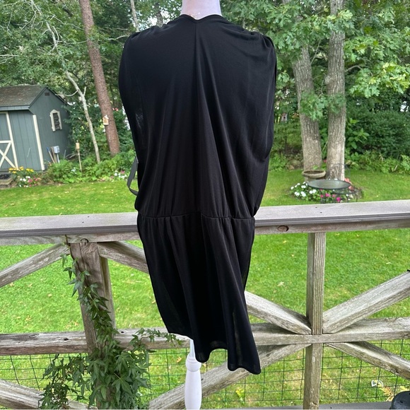 Stella McCartney Made in Italy Stretch Rayon Black Draped Dress Size 40 NWT - Picture 5 of 11